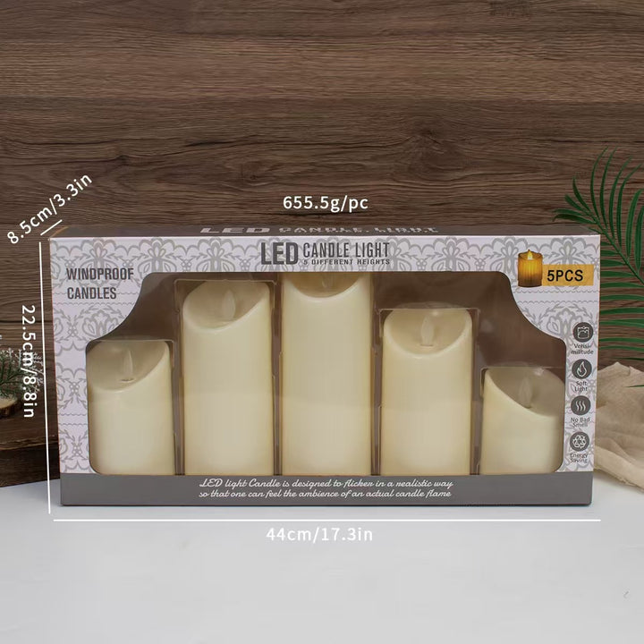 LED Real Wax Candle with Flickering Effect and Remote Control