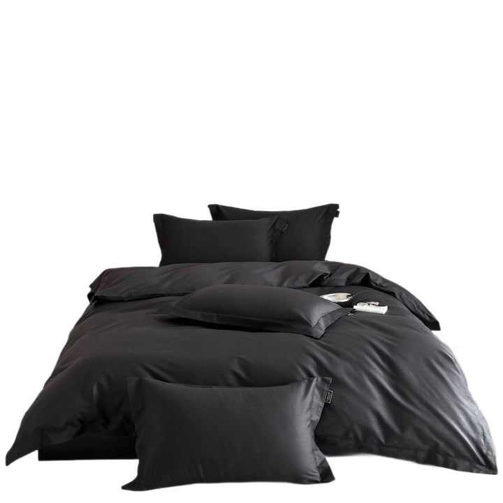 Cotton bedding set, 100, long staple, solid color, 4-piece