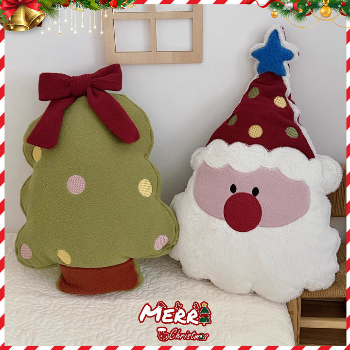 Christmas decorative cushion made of wool plush