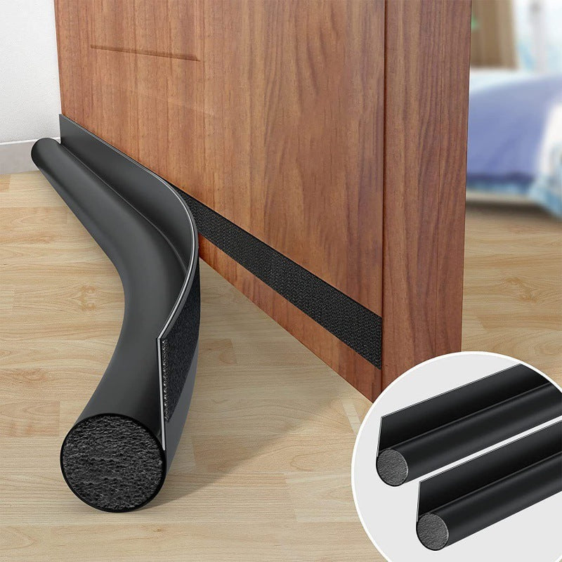 Door bottom seal with leather look