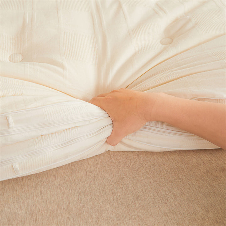 Cotton duvet with soy fiber filling