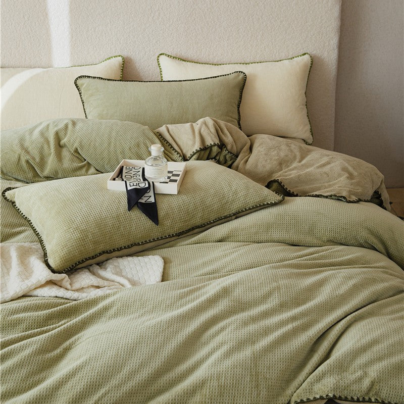 Milk fiber bedding set, 4-piece, winter