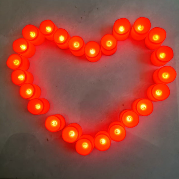 LED candle light with wave edge, PP plastic