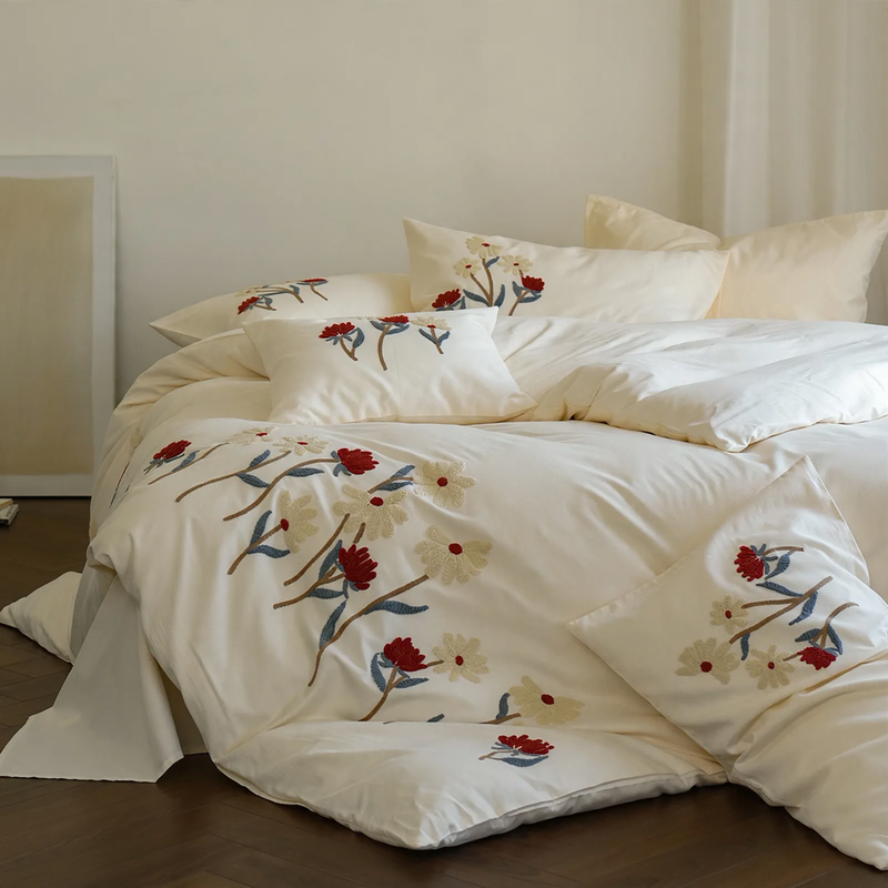 Bedding set, cotton, 4-piece, autumn-winter, fluffy