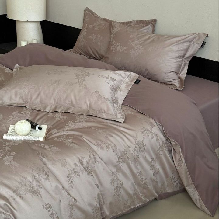High-quality cotton bedding, 4-piece, floral pattern