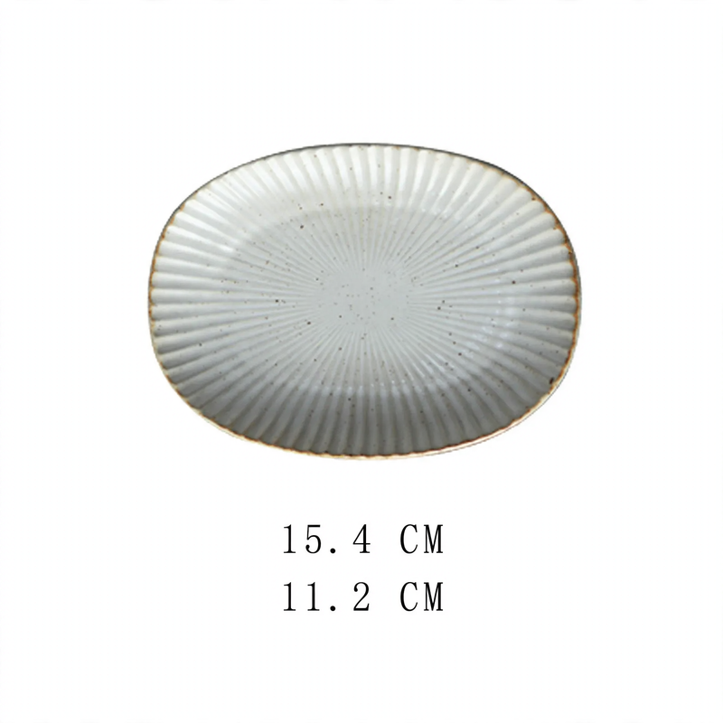 Ceramic bowl, elliptical, handmade
