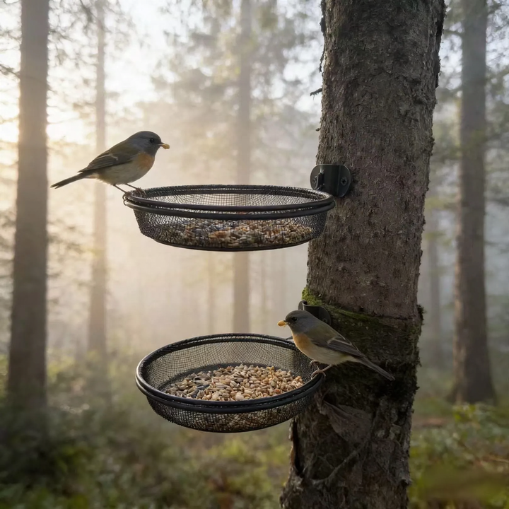 Wall-mounted iron feeding station