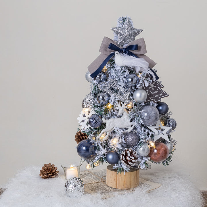 Mini Christmas Tree Set with LED Lighting, 50 cm