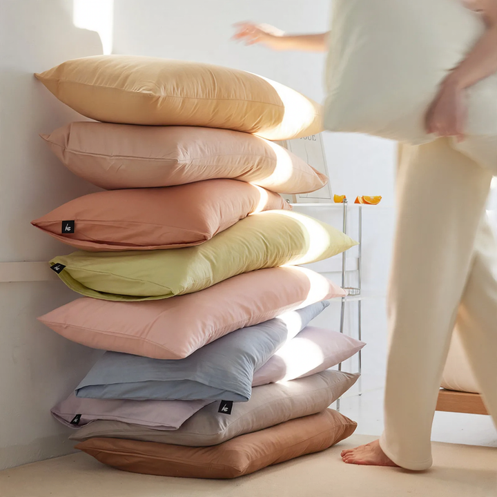 Cotton pillowcases, 1 pair, with pattern