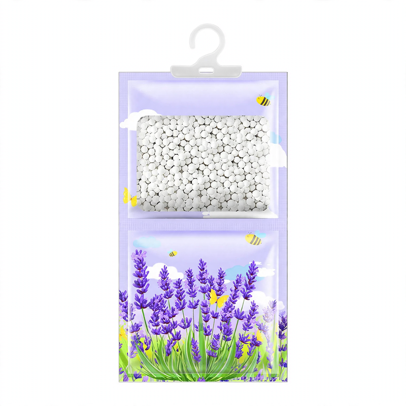 Hanging fragrance dehumidifier for wardrobes