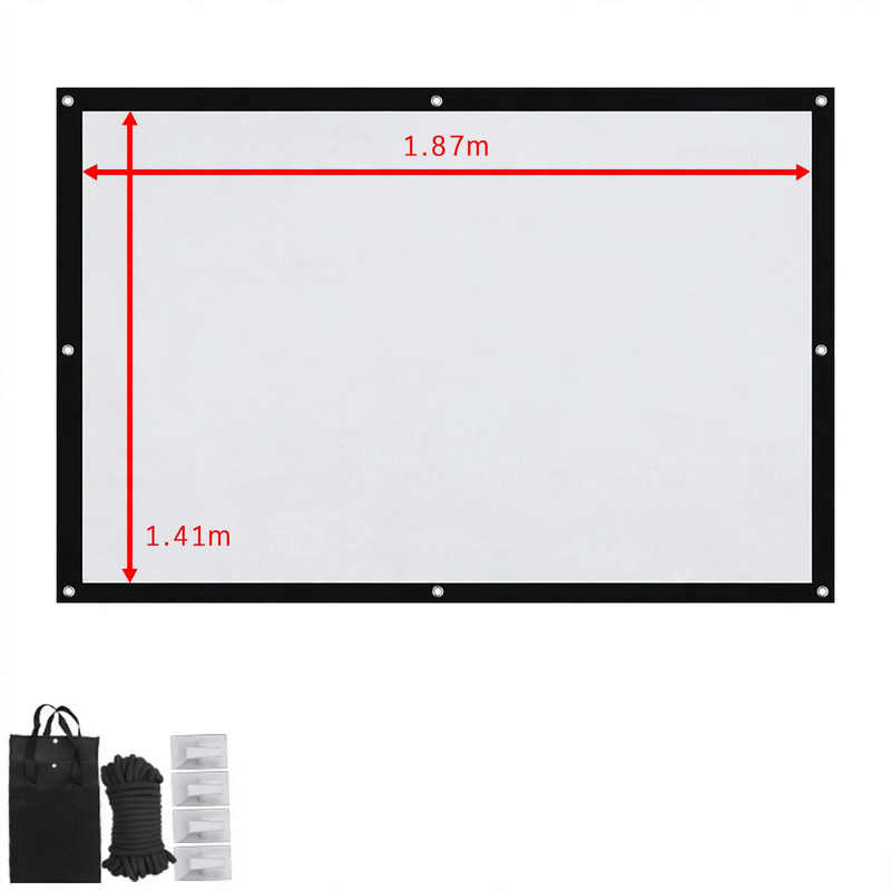 Projection screen, canvas made of sailcloth