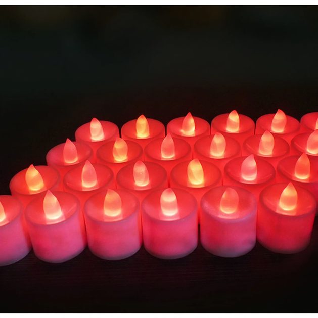 LED decorative candle made of PP, various light effects