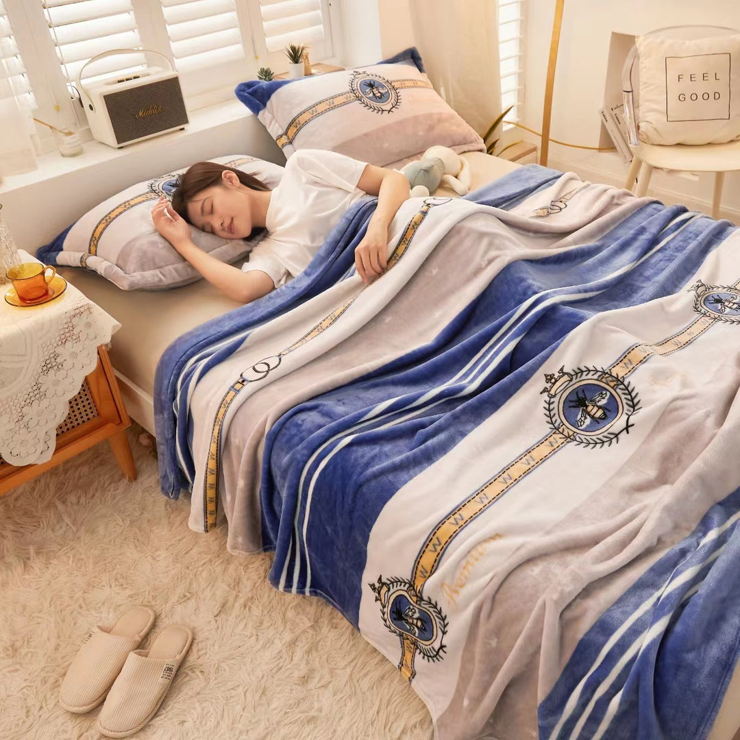 Cozy blanket made of milk fiber, cartoon pattern