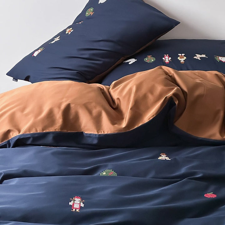 Children's bedding set, 4-piece, cotton, cartoon design