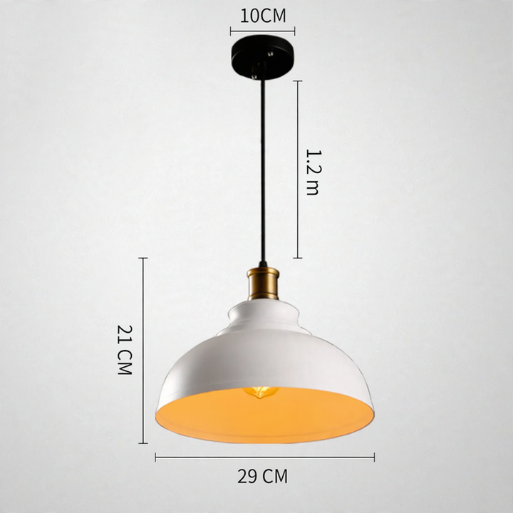 Vintage pendant light, industrial style, adjustable