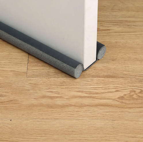 Door bottom seal with leather look