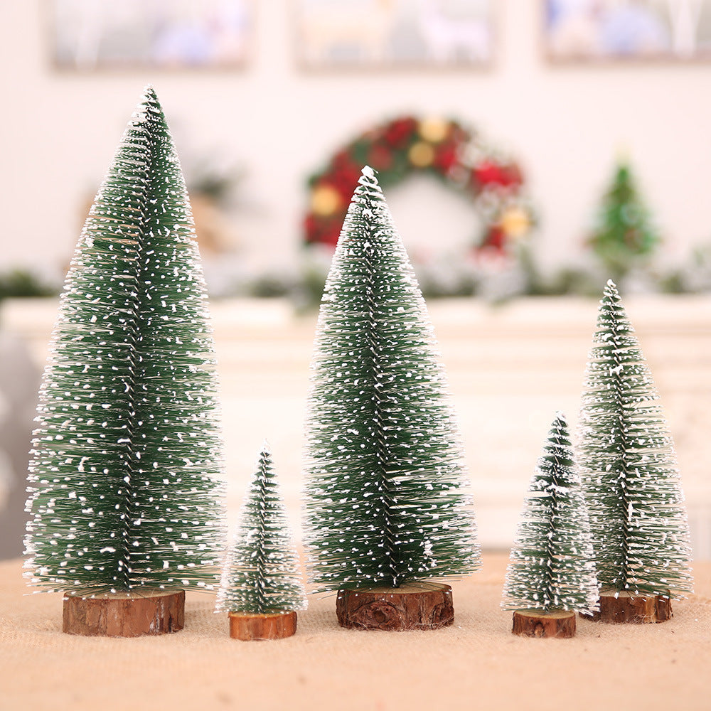 Mini Christmas tree with artificial snow, various sizes