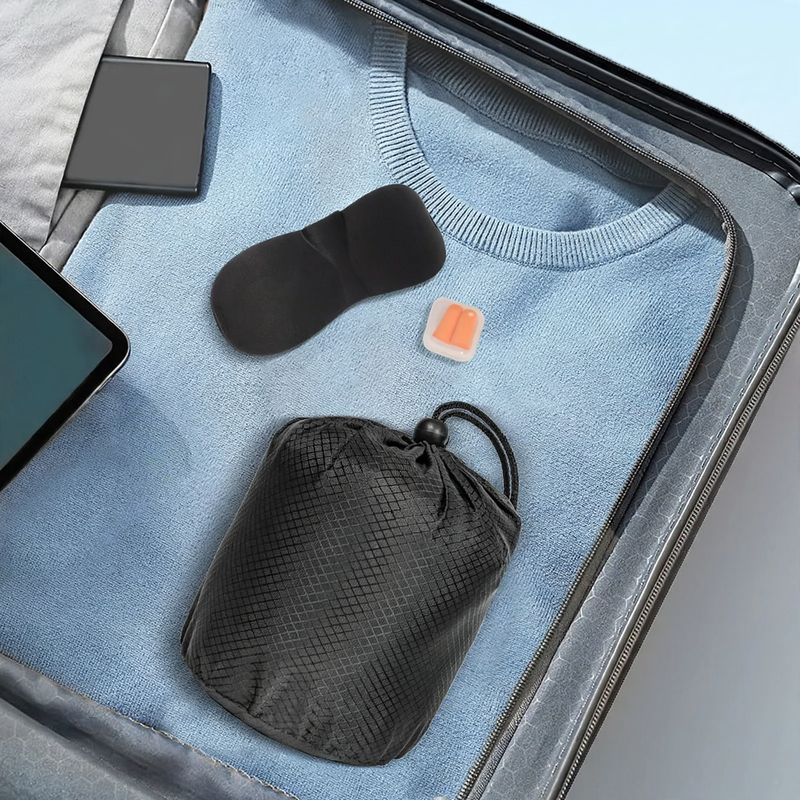 Travel Neck Pillow U-Shape Memory Foam with Storage