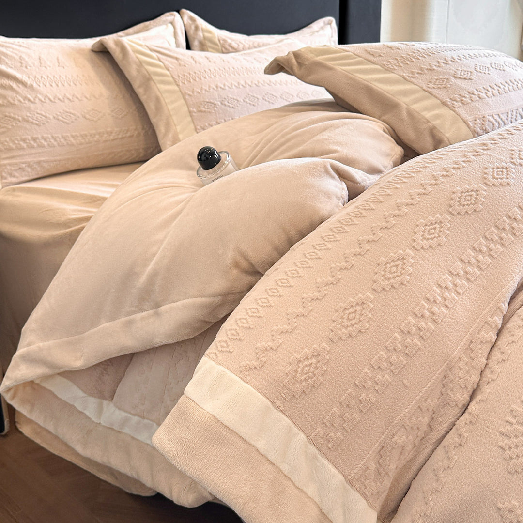 Milk fiber bedding set, 4-piece, winter