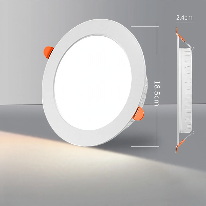 LED recessed light, ultra-flat, round
