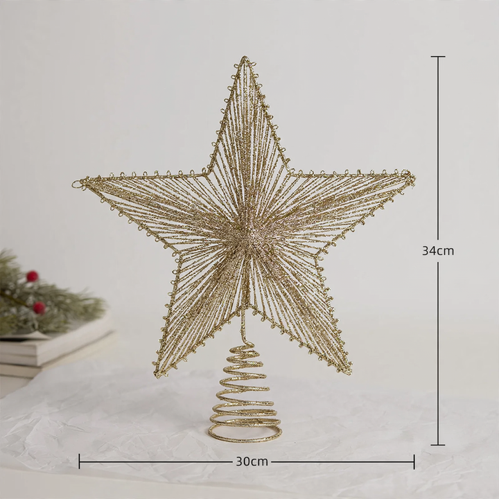 Decorative Christmas tree topper star made of iron