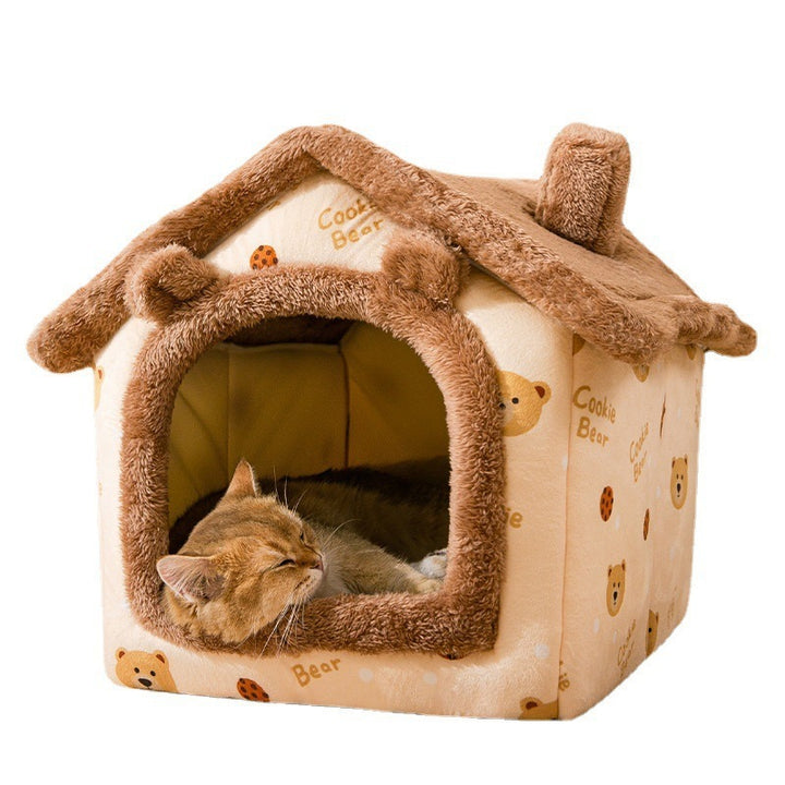 Insulated pet house with removable cover