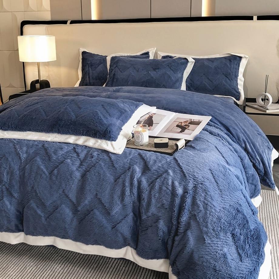 Milk fiber bedding set, 4 pieces, extra warm