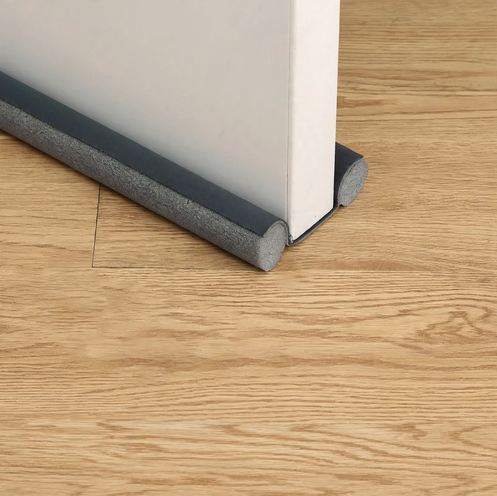 Door bottom seal with leather look