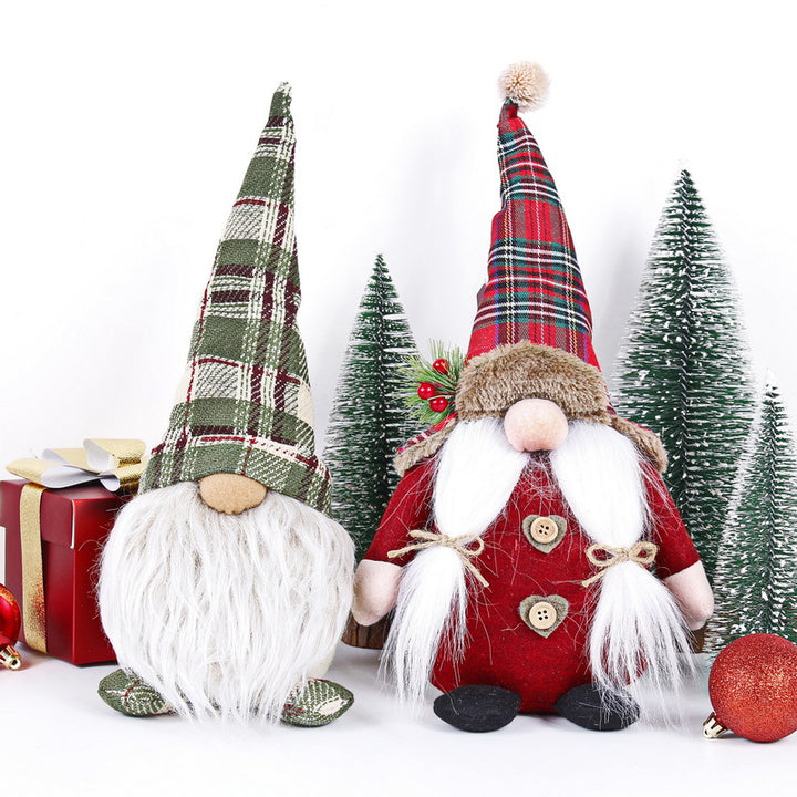 Decorative Christmas gnome figure, sitting, 35 cm