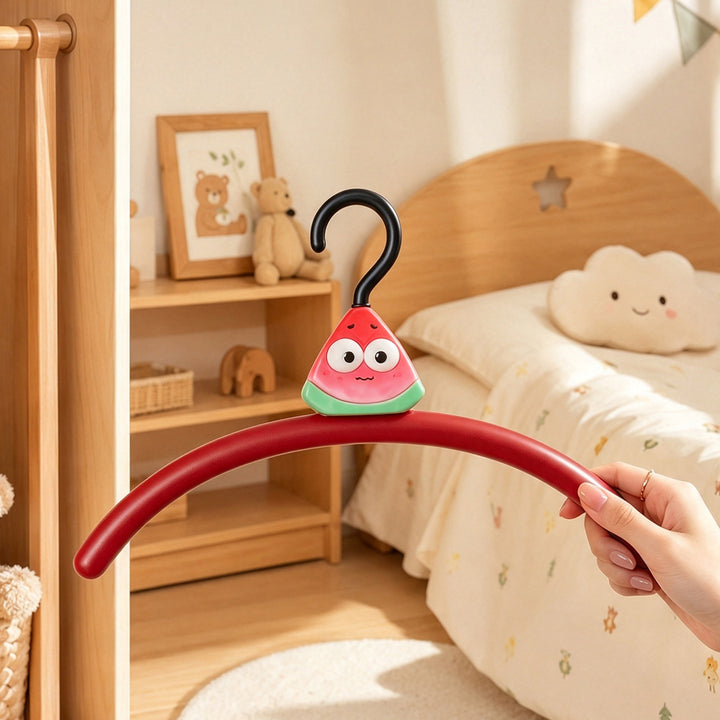 Plastic clothes hanger with cartoon design