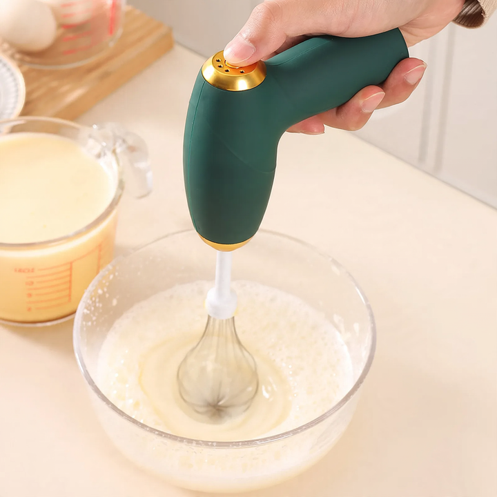 Electric milk frother, rechargeable