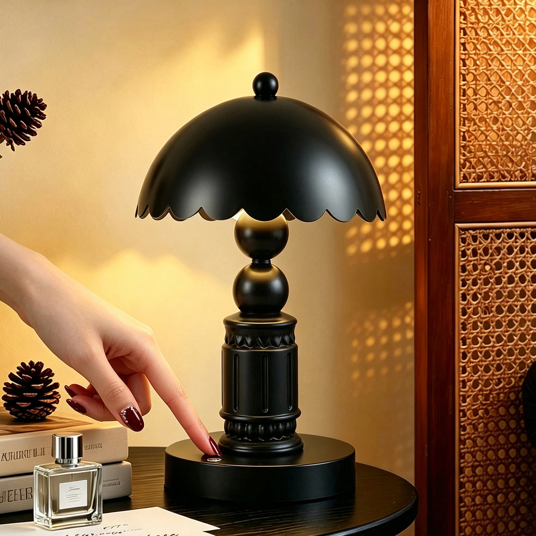 French Rococo table lamp with column design