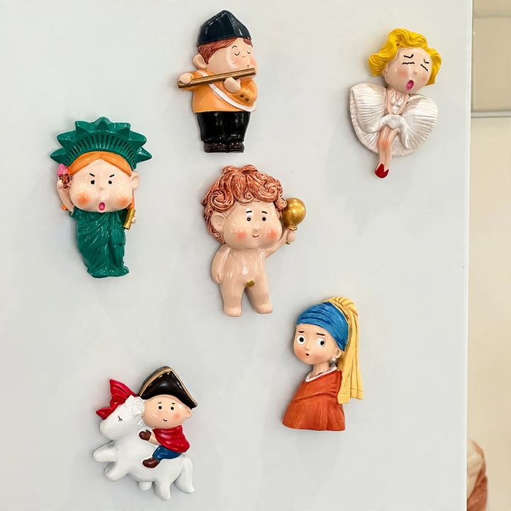 3D Art Resin Refrigerator Magnets, European Style