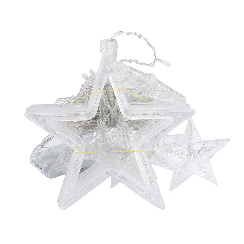 LED Curtain String Lights with Stars