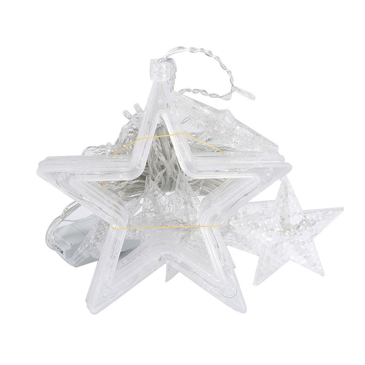 LED Curtain String Lights with Stars