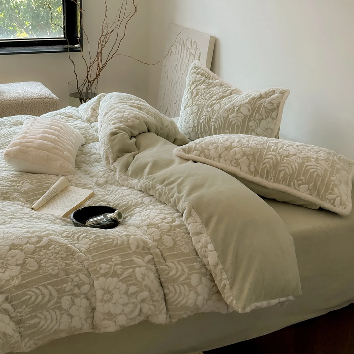 Bedding set, 4-piece, milk fiber, warming