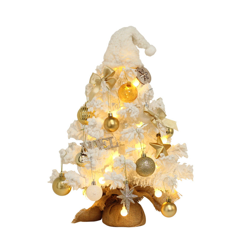 Flocked Mini LED Christmas Tree, 50 cm
