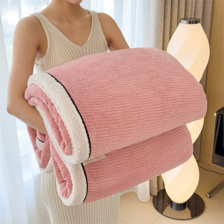 Milk fiber wool blanket, coral fleece, versatile use