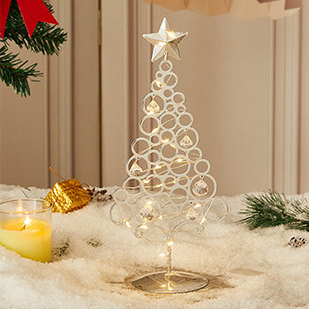 Decorative LED Christmas tree figure made of metal