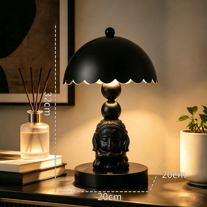 Elephant table lamp with relief details, European design