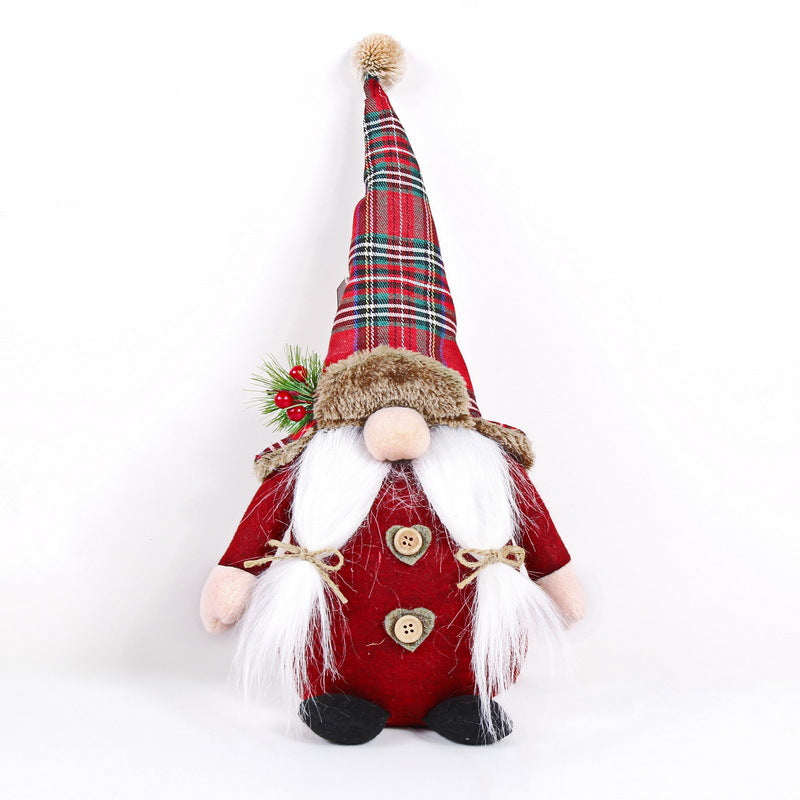 Decorative Christmas gnome figure, sitting, 35 cm