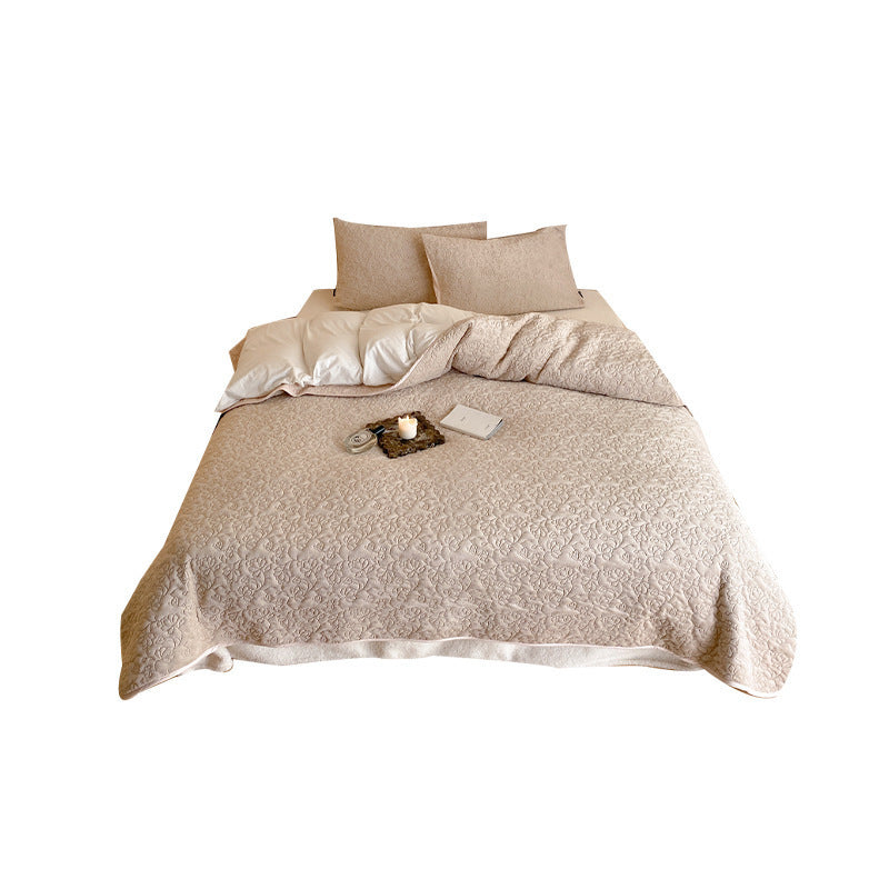Romantic bedspread, milk fleece, floral