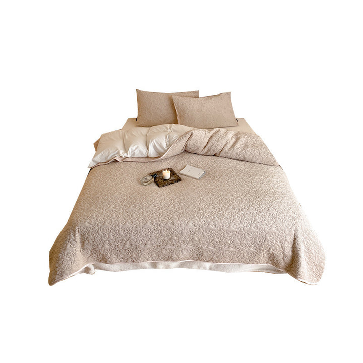 Romantic bedspread, milk fleece, floral