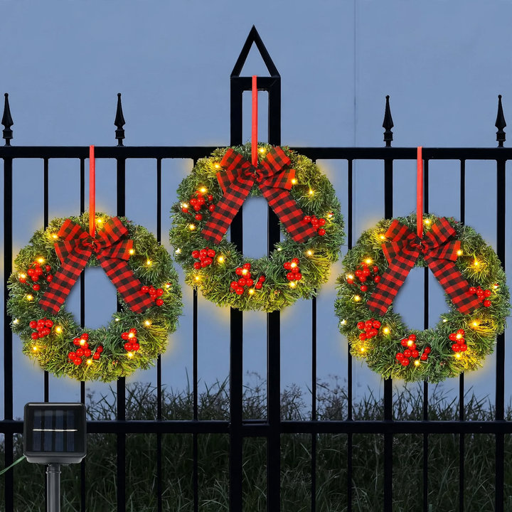 Christmas wreath with ribbon, 25 cm