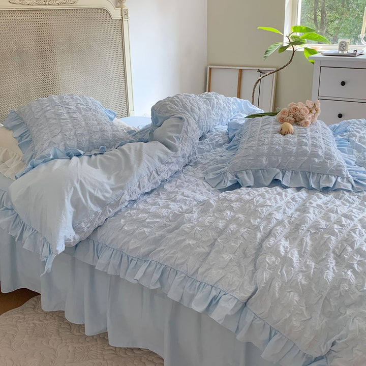 Cotton bedding set, Korean style, 4-piece
