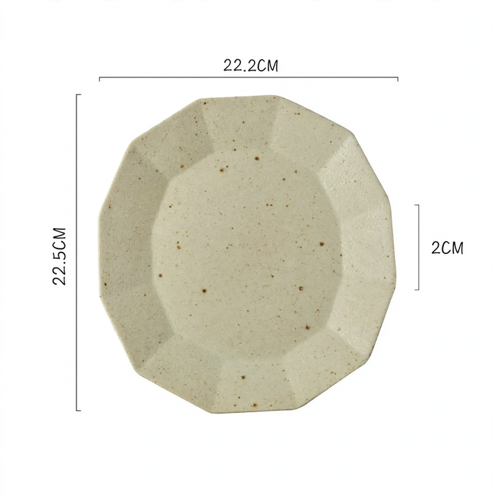 Ceramic plate, rectangular, Japanese style