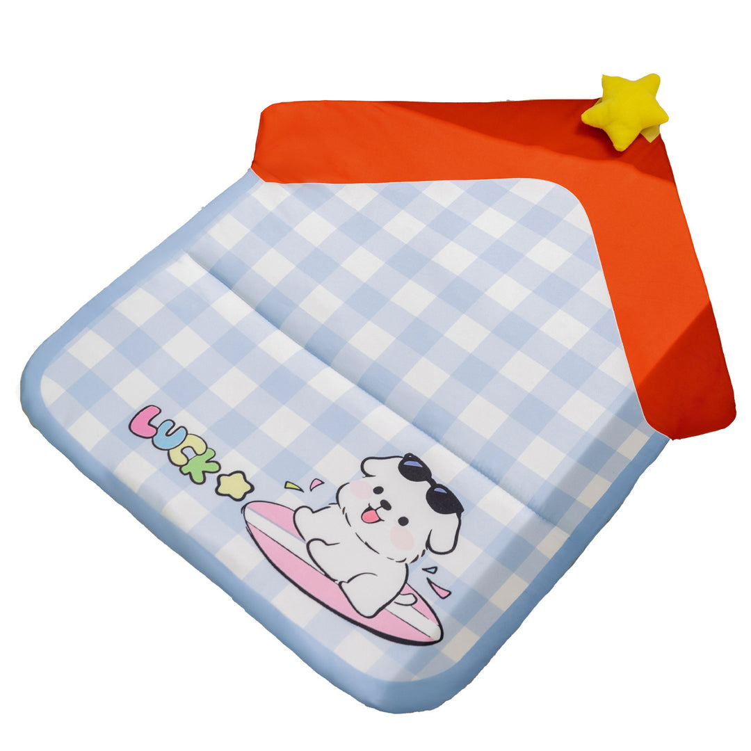 Foldable pet mat with cooling effect