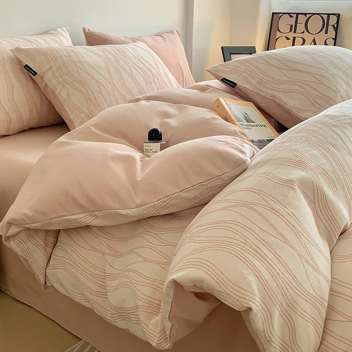 4-piece bedding set made of brushed cotton