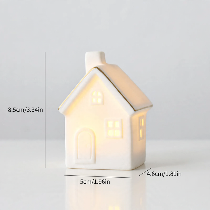 Ceramic Christmas decoration with lighting