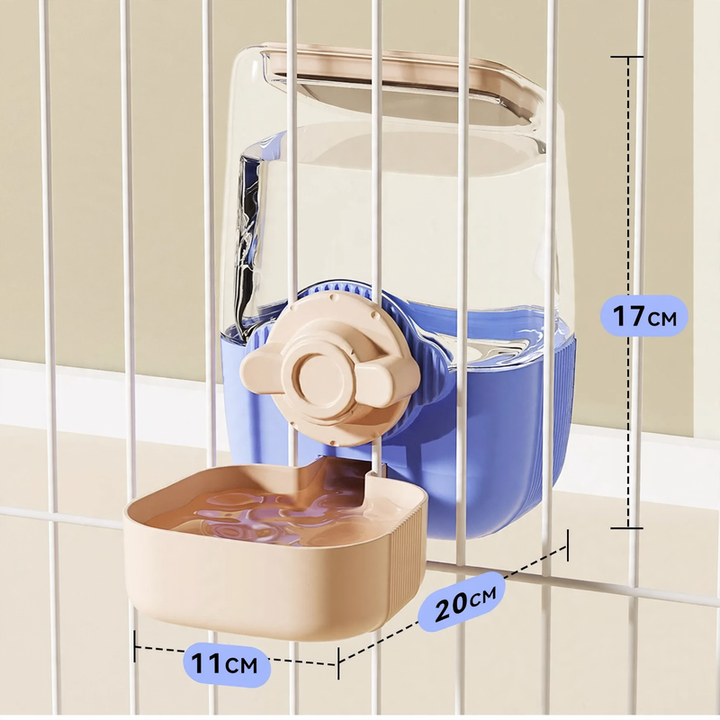 Hanging water and food bowl dispenser for pets